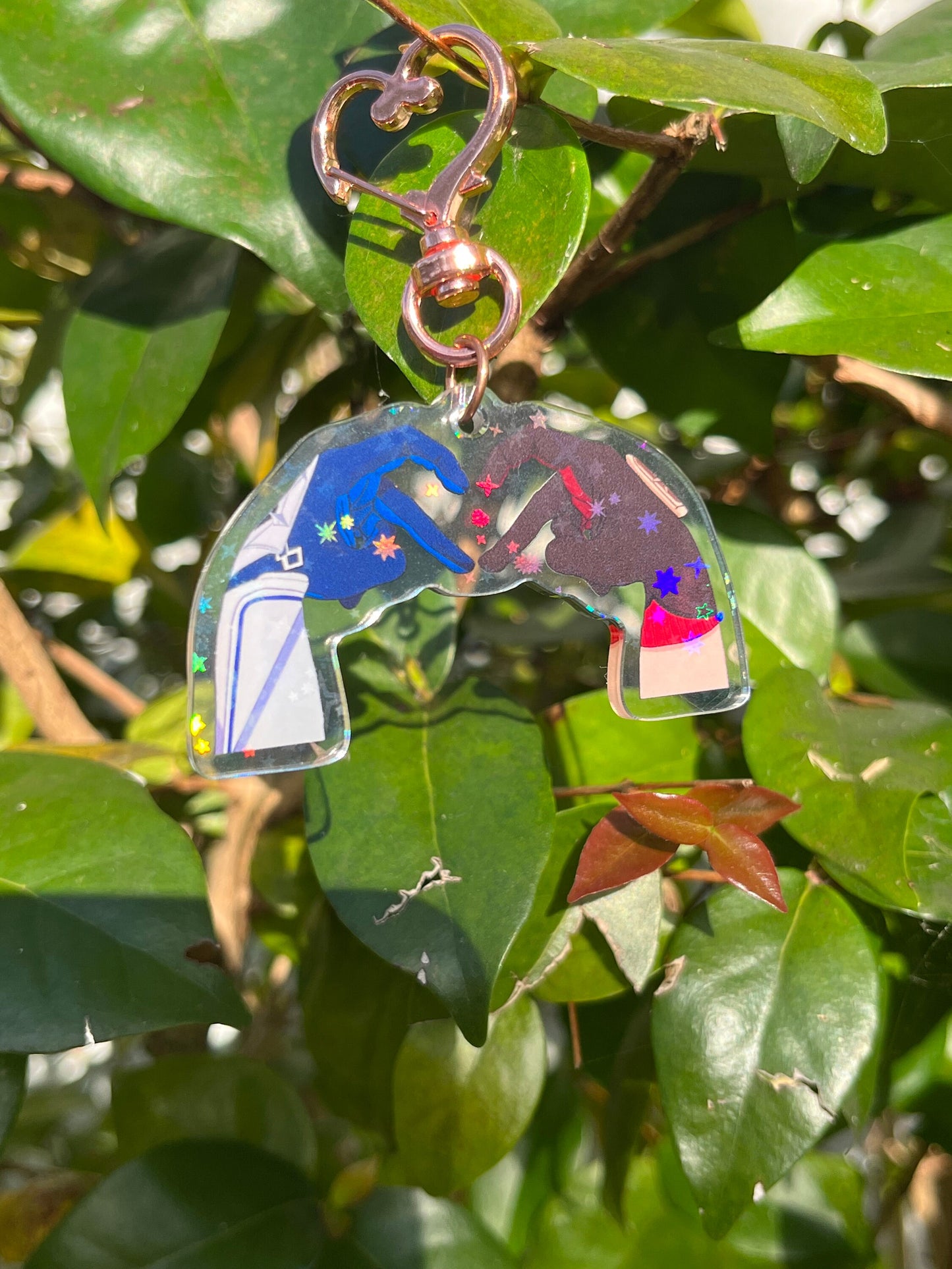 PREORDER Genshin Impact Charm | Fandom Acrylic Holographic Charm | Genshin Impact Ship Finger Heart Charms | Anime