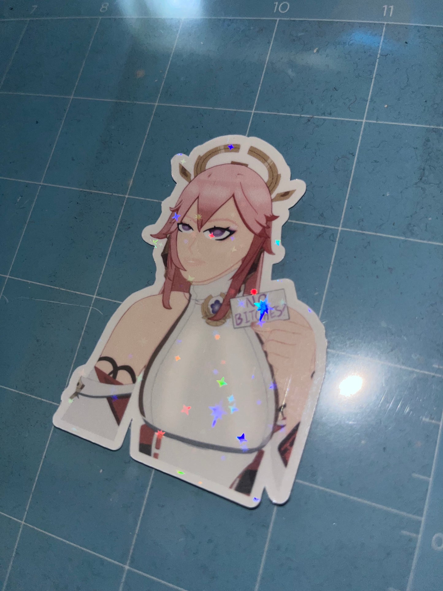 Yae Miko Sticker | Genshin Impact | No B*tches? Sticker | Funny