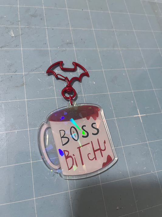 Helluva Boss Charms | Boss B*tch Mug Keychains | Blitzø | Fandom Charms | Hellaverse