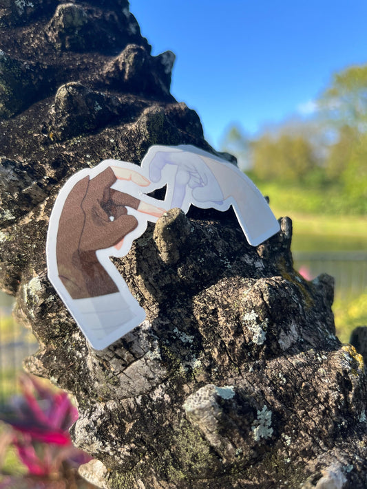 Genshin Impact Sticker | Fandom Glossy Stickers | Genshin Impact Ship Finger Heart Stickers | Anime