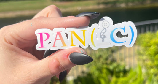 Pan(ic) Sticker | Pansexual | LGBTQ+ | Funny | Pan Lamp | Pride