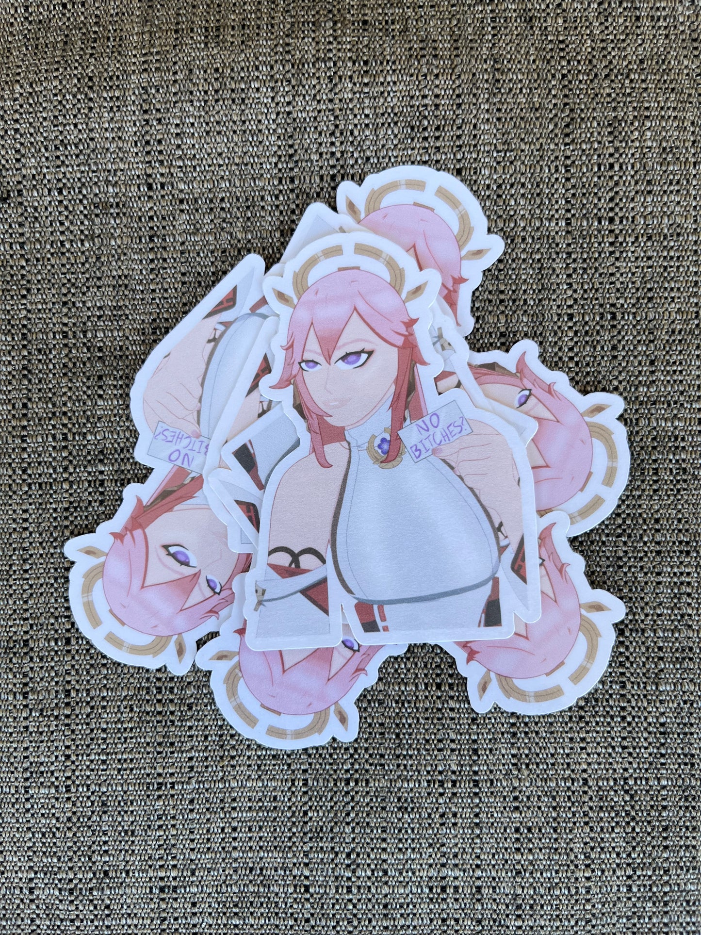 Yae Miko Sticker | Genshin Impact | No B*tches? Sticker | Funny