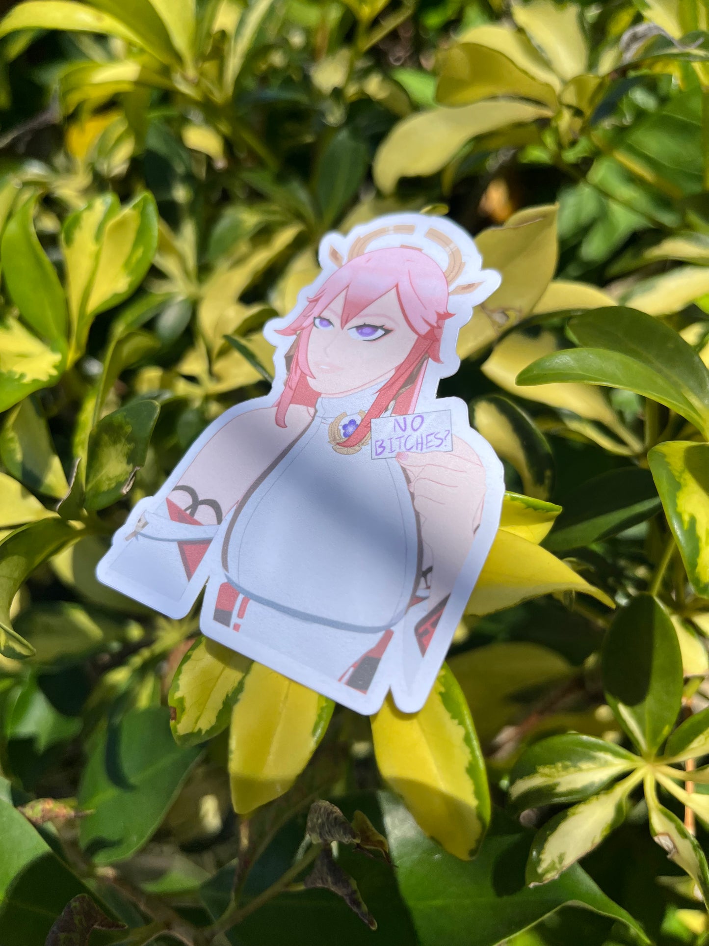 Yae Miko Sticker | Genshin Impact | No B*tches? Sticker | Funny