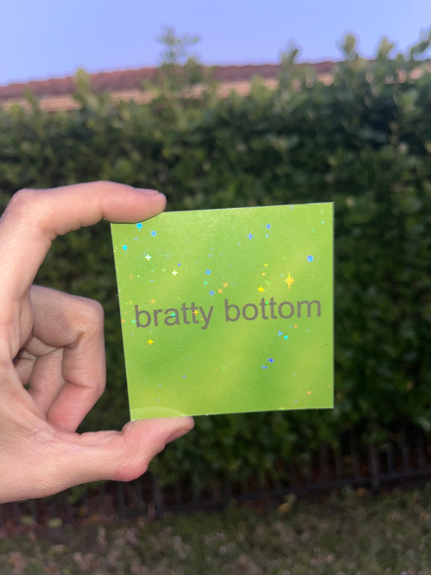 Bratty Bottom Sticker | Charli XCX | Memes | Brat | Pop Culture | Parody