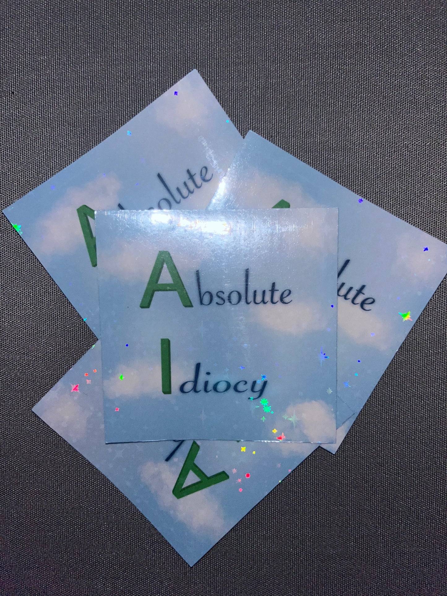 Absolute Idiocy | Anti-AI Sticker | Say NO to AI | Stickers