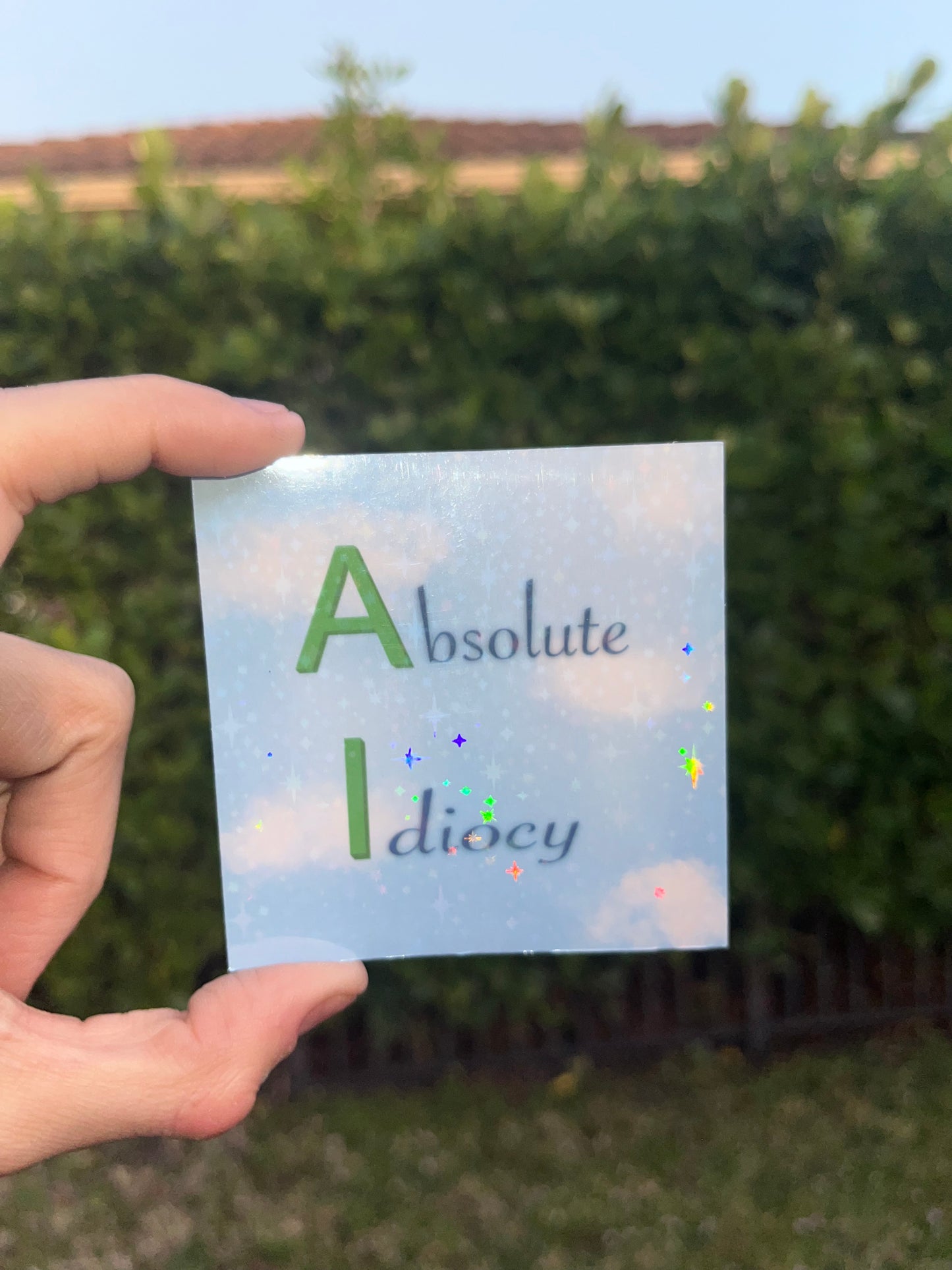 Absolute Idiocy | Anti-AI Sticker | Say NO to AI | Stickers