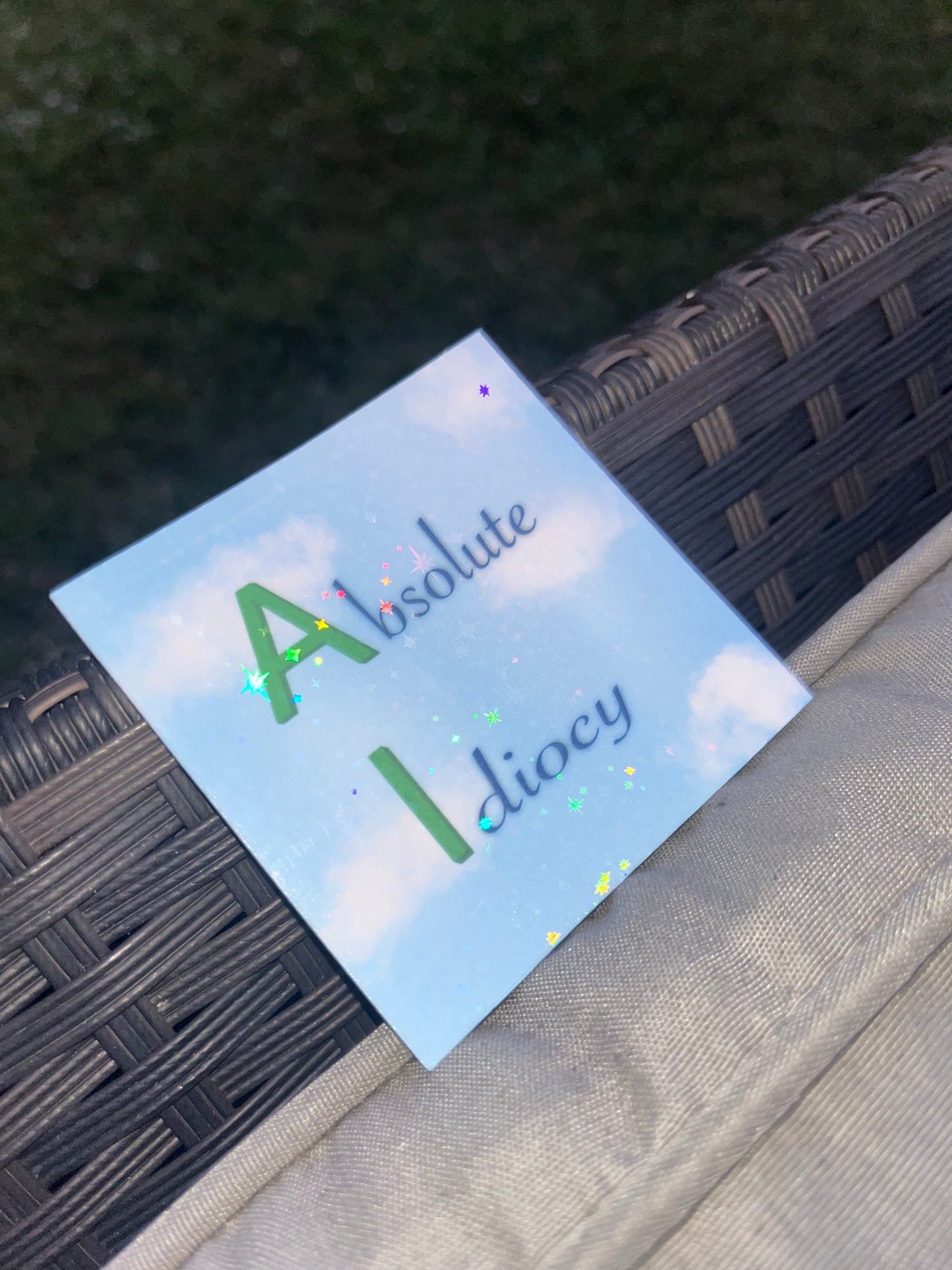 Absolute Idiocy | Anti-AI Sticker | Say NO to AI | Stickers