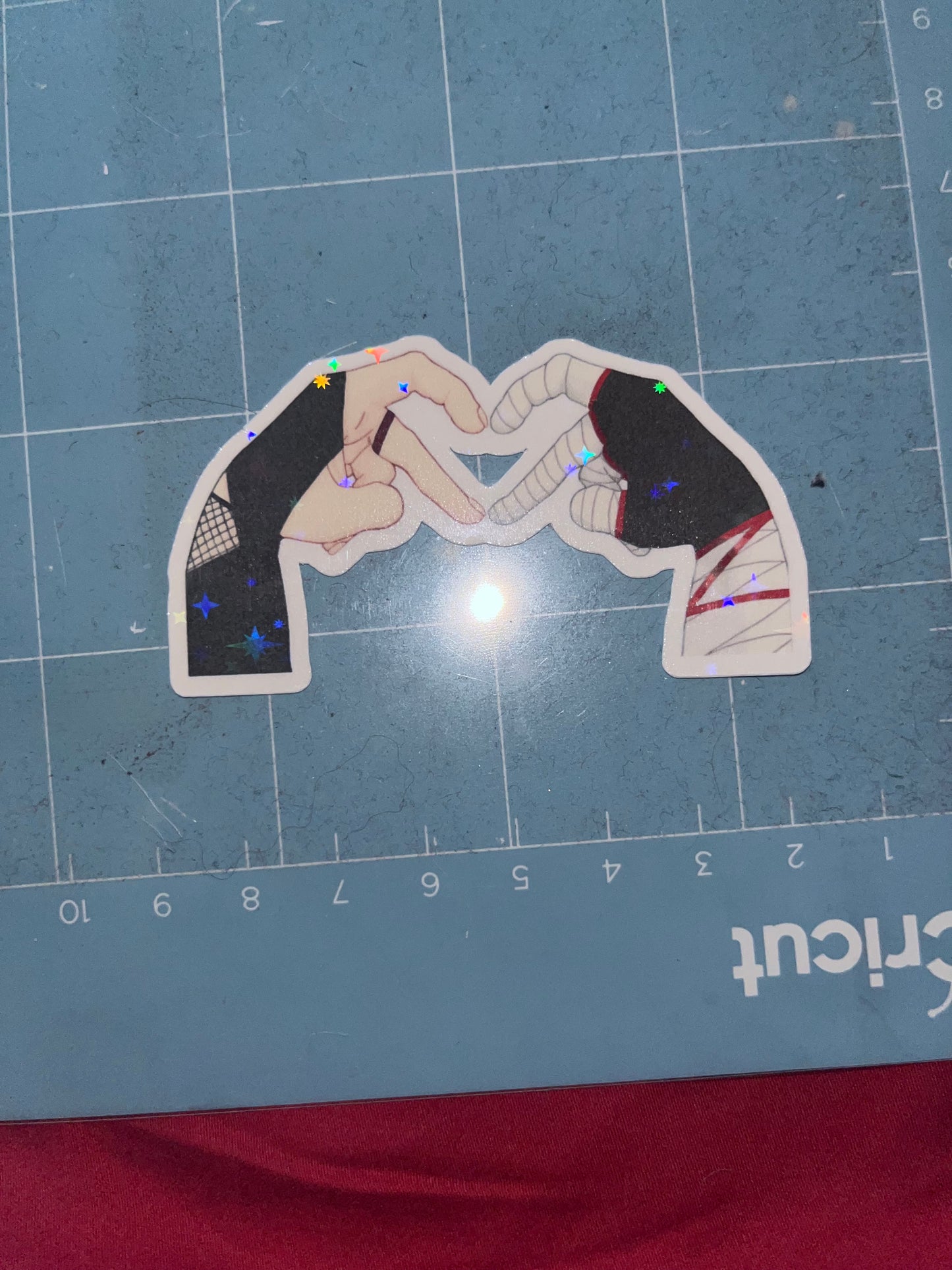 Genshin Impact Sticker | Fandom Glossy Stickers | Genshin Impact Ship Finger Heart Stickers | Anime