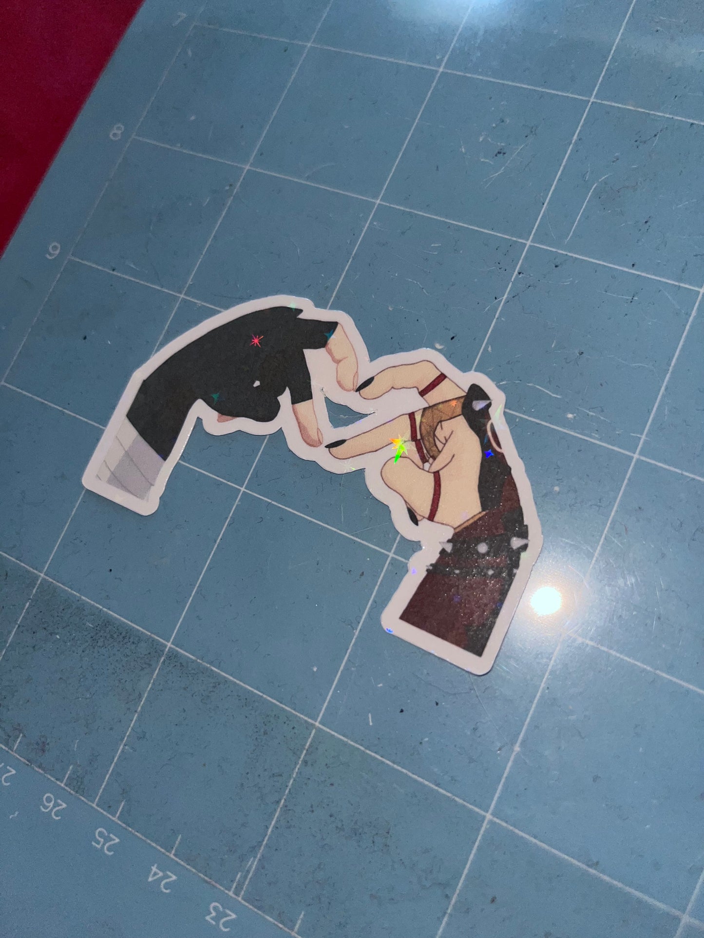 Genshin Impact Sticker | Fandom Glossy Stickers | Genshin Impact Ship Finger Heart Stickers | Anime