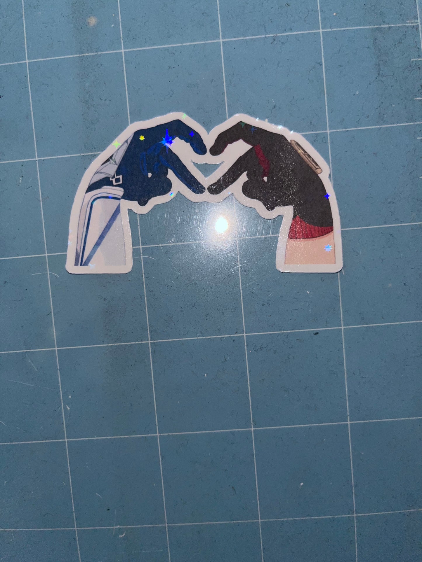 Genshin Impact Sticker | Fandom Glossy Stickers | Genshin Impact Ship Finger Heart Stickers | Anime