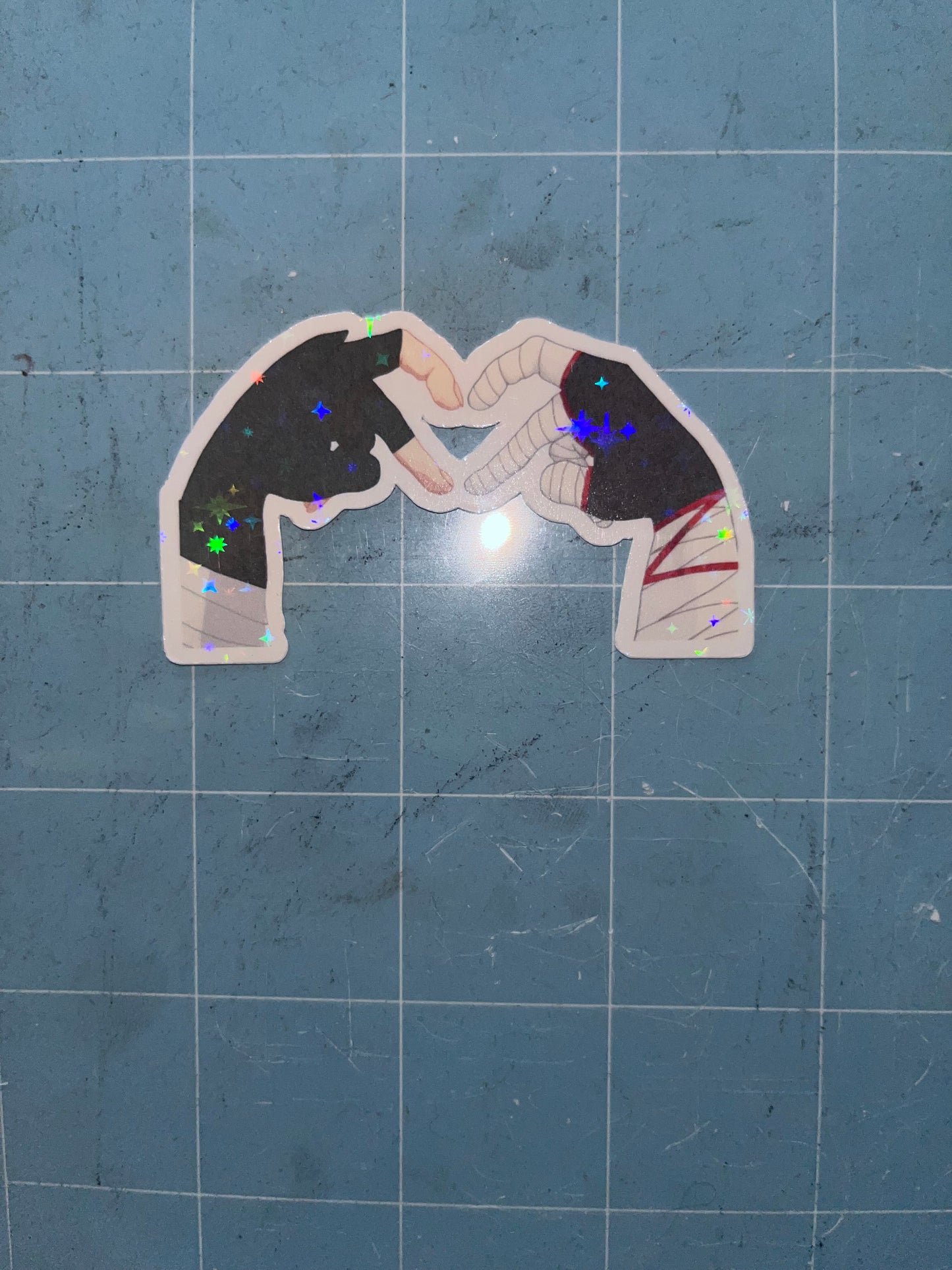 Genshin Impact Sticker | Fandom Glossy Stickers | Genshin Impact Ship Finger Heart Stickers | Anime
