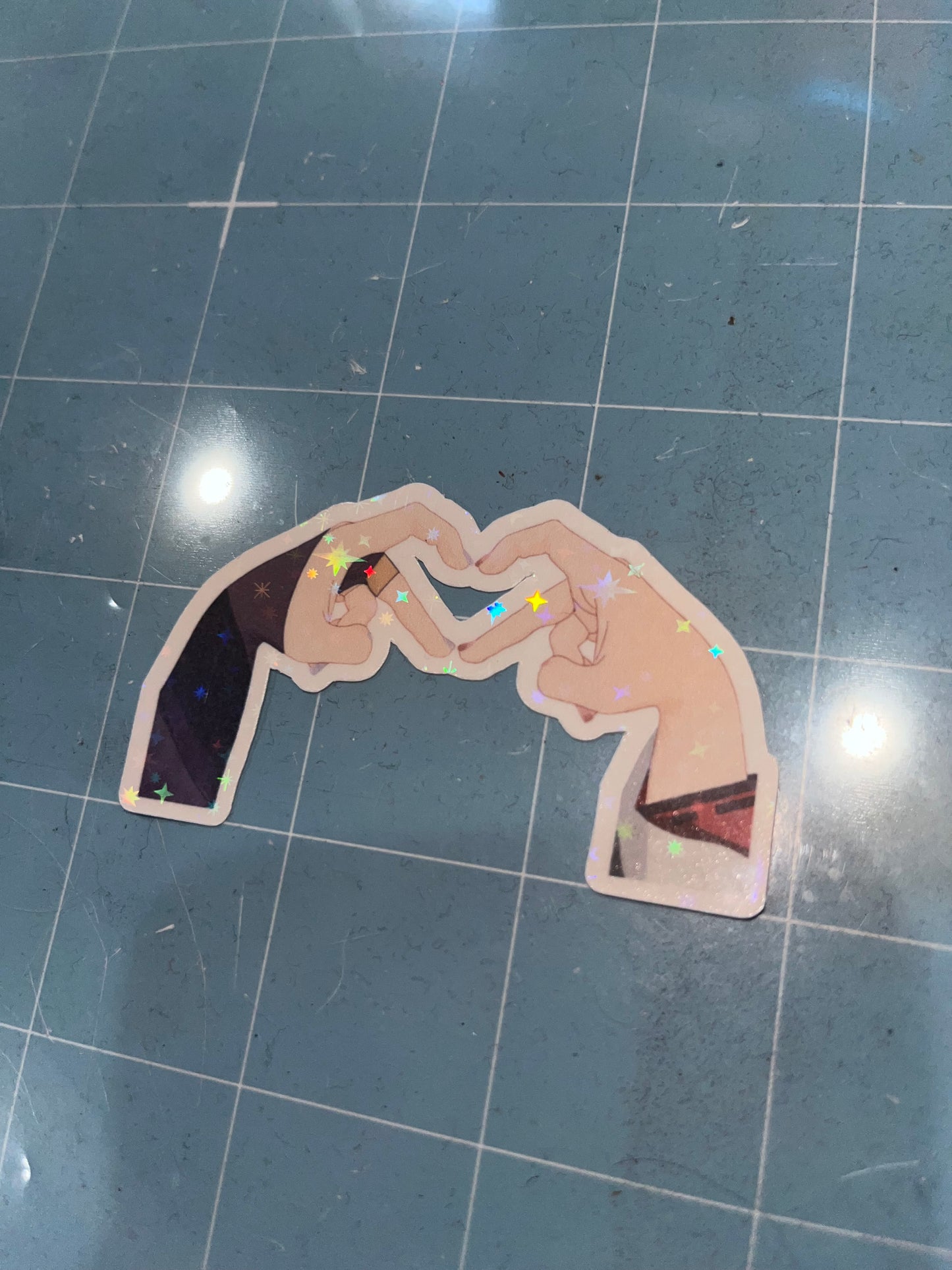 Genshin Impact Sticker | Fandom Glossy Stickers | Genshin Impact Ship Finger Heart Stickers | Anime